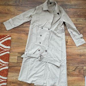 Grey trench coat